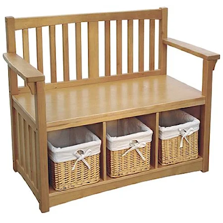 Storage Bench w/ Baskets